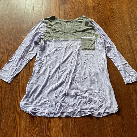 Cacique Other - Cacique Purple Gray Colorblock Sleep Shirt SIZE 22/24 Soft Lounge Nightgown